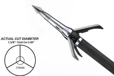 GRIM REAPER BROADHEADS -PRO SERIES MECHANICAL BROADHEADS-PRO 3-BLADE 125GR (1-3/8