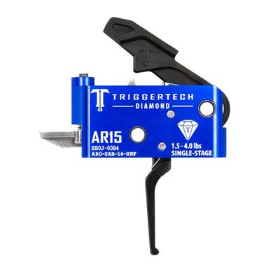 TriggerTech AR15 Single Stage Diamond Flat Admiral Blue/Black 1.5-4.0lbs Trigger AR0-SAB-14-NNF