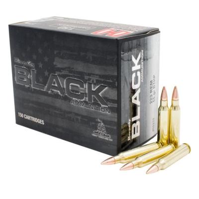 HORNADY BLACK 105 GR BOAT TAIL HOLLOW POINT 6MM CRD AMMO, 20/BOX - 81396