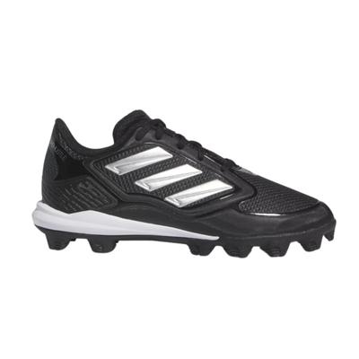 Adidas Kids Unisex • Softball PUREHUSTLE 3 MD CLEATS (Cloud White / Core Black / Silver Metallic)