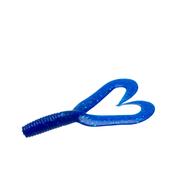  Zoom Bait Company- Creepy Crawler Twin Tail- 16pk- Sapphire Blue