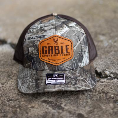 GSG Deer Head Leather Patch-112PF-REALTREE EDGE/BROWN
