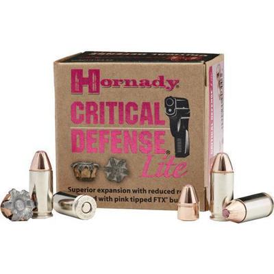 Hornady Critical Defense Lite 9mm Ammo FTX 100 Grains