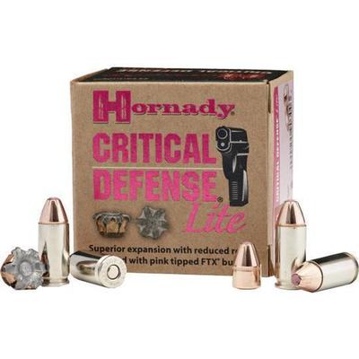 Hornady Critical Defense Lite 9mm Ammo FTX 100 Grains
