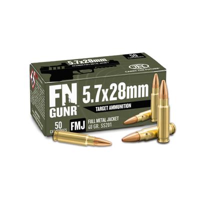 FN GUNR SS201 5.7X28MM 40GR FMJ AMMO, 50RD - 10700029