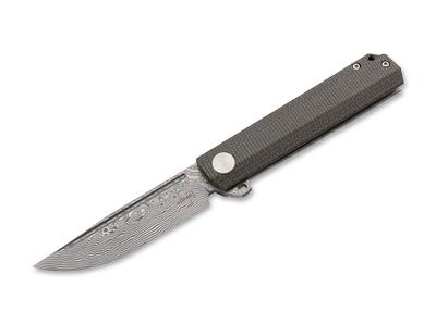 BOKER PLUS  CATACLYST GREEN DAMASCUS KNIFE