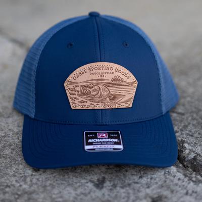 GSG FISH Leather Patch Hat -R173 - INSIGNIA BLUE/CHINA BLUE