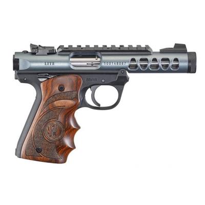 RUGER MARK IV 22/45 LITE .22 LR PISTOL WITH TARGET GRIPS, DIAMOND GRAY - 43921