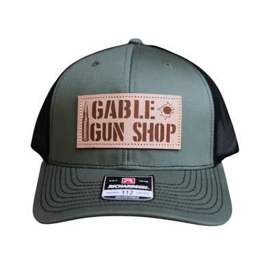 Gable Gun Shop - Leather Patch Hat- LODEN/BLACK