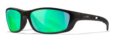 WILEY X- P-17 - Gloss Black -CAPTIVATE™ Polarized Green Mirror