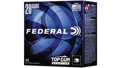 FEDERAL TOP GUN SPORTING 20 GA #8 SHOT 7/8 OZ 25-ROUNDS 2.75