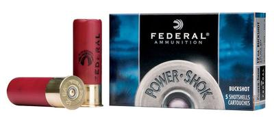 FEDERAL POWERSHOK 12 GA 3-INCH MG #4 BUCK 5RDS