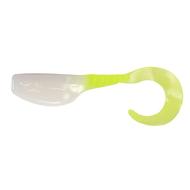  Leland's Lures Slab Curly 12pc.Body Packs - White/Chartreuse