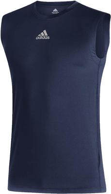 Adidas Navy Techfit Sleeveless Fitted Top - Mens Training
