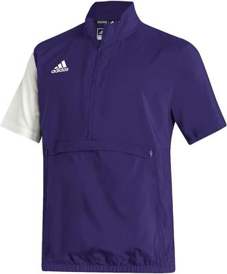 Adidas Stadium Quarter Zip Woven Mens Short Sleeve Pullover