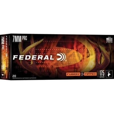Federal Fusion Tipped 7mm PRC 175 gr Bonded SP 20rds Rifle Ammo for Long-Range Precision - F7PRCTFS2