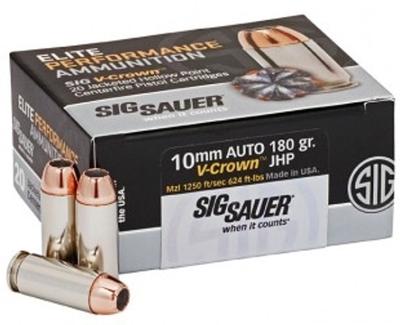 Sig Sauer Elite Performance V-Crown JHP 180 10mm 20Rds