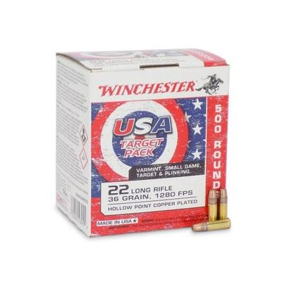 Winchester .22 LR 36 gr CPHP 500 Rounds Ammunition - USA22LR500