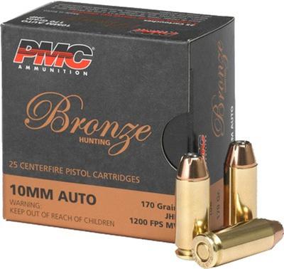 PMC Bronze 10mm Auto 170gr JHP Ammunition 25rds - 10B