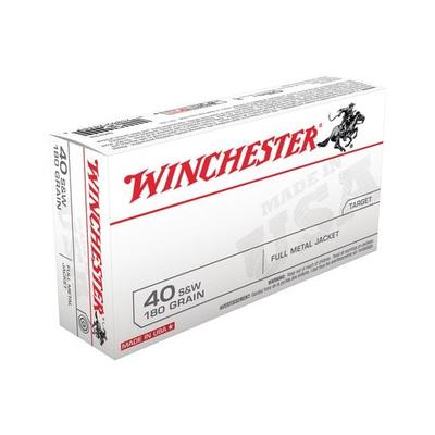 Winchester USA 40 S&W 180gr FMJ Ammunition 50rds - Q4238