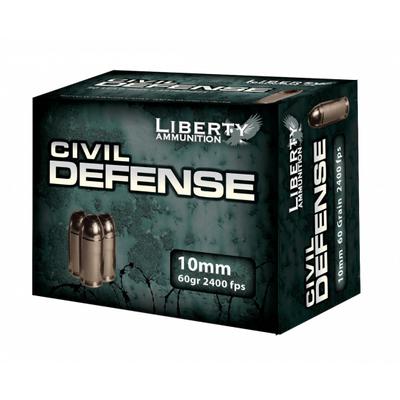 Liberty 10mm 60gr HP Civil Defense Ammunition 20rds - LA-CD-10-032