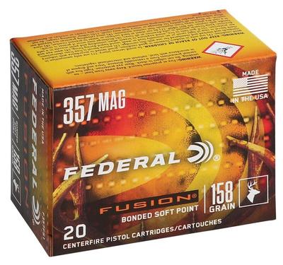 Federal 357 Magnum 158gr Fusion Ammunition 20rds - F357FS1