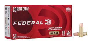 Federal American Eagle Brass .30 Super Carry 100-Grain 50-Rounds FMJ