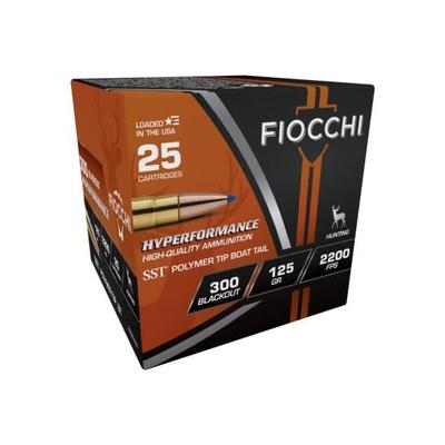 Fiocchi Hyperformance .300 Blackout 125gr SST Ammo, 25 rd - 300BLKHA