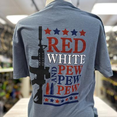 Gable T - Red White & Pew - Flint Blue