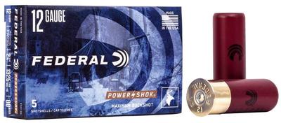 Federal Power-Shok Buckshot, 12 Gauge, 00 Buck Shot, 2-3/4 in, 1325 fps