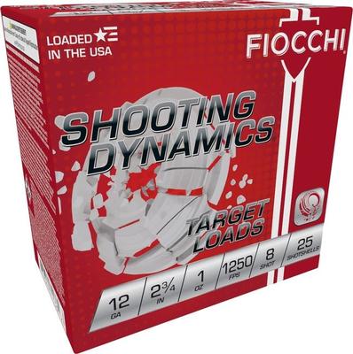 Fiocchi Shooting Dynamics 12 GA #8-Shot 25-Rounds 2.75