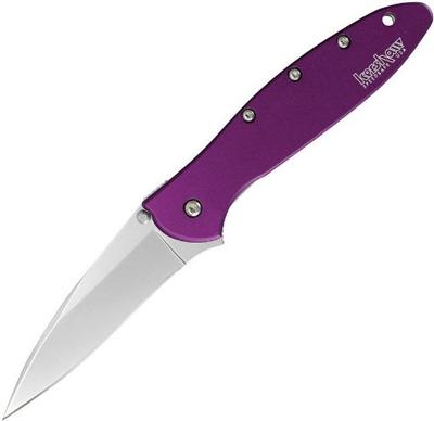 Kershaw 1660PUR Leek Folding Knife (Purple) with SpeedSafe