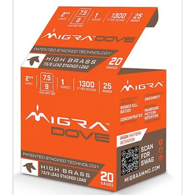 Migra Dove 20GA 2-3/4 1oz 7.5-9 Shot - M20LF7.5-9