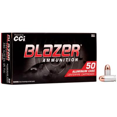 CCI Blazer Aluminum .380 ACP 95-Grain 50-Rounds TMJ