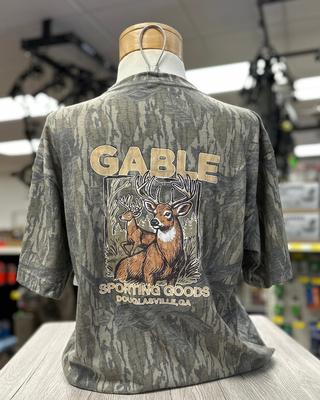 GABLE x Mossy Oak Washed Out Camo Tee – Original Treestand (Deer Design)