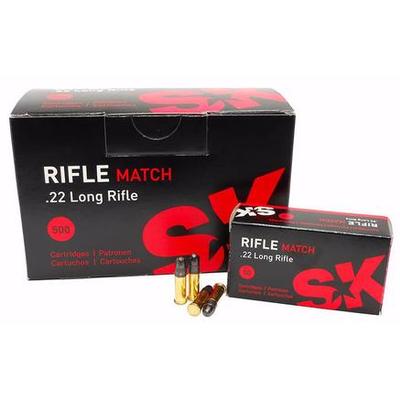 SK Rifle Match Rimfire Ammunition .22 LR 40 gr 1073 fps 50/ct
