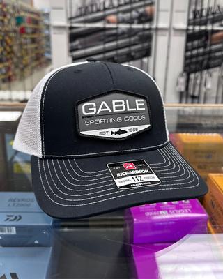 Gable Fishing Rod Hat – Richardson 112 Trucker Cap - Black/ White