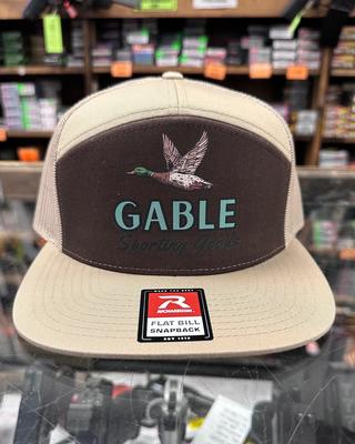 Gable Duck Hat - Richardson 168P Printed 7-Panel Trucker -Brown/Khaki