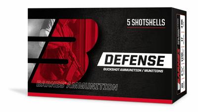 Barnes Bullets Defense Buckshot Shotshells 12 GA 9 PLTS #00 5-Rounds 2-3/4
