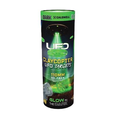 CALDWELL CLAYCOPTER UFO 110MM GLOWING TARGET DISC 50-PACK