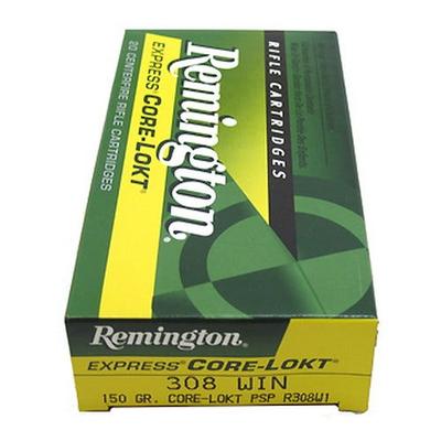 Remington Express Core-Lokt .308Win 150GR Pointed Soft Point 20rds