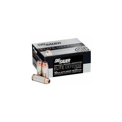 Sig Sauer Elite Performance 10mm Ammunition, 20 Rounds JHP 200Gr - E10MM20020
