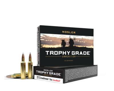 Nosler 22 Creedmoor 70gr AccuBond Trophy Grade Ammunition