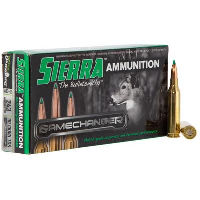 Sierra GameChanger 90 gr Tipped GameKing .243 Win Ammo, 20/box - A410302