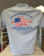 Gable Sporting Goods 250 Years Flag Tee: SPORTGREY