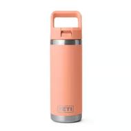 YETI Rambler 18 oz. Water Bottle with Color-Matched Straw Cap: LOWCOUNTRYPEACH