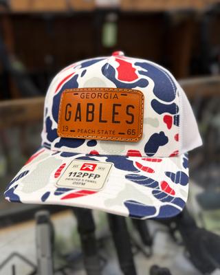 Gable Georgia Leather Patch Patriot Camo Hat