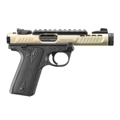 RUGER Mark IV 22/45 Lite 22LR 4.4in 2x 10rd Mags Champagne Anodized Rimfire Pistol (43955)