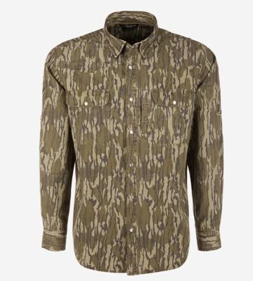 Drake Cinco Ranch Western Solid Acid Wash Long Sleeve Shirt