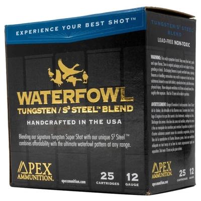 Apex Waterfowl S3 1400 fps 12 Gauge 3 Inch 1-5/16 oz #3/8 Tungsten Steel Shot Shotgun Ammunition